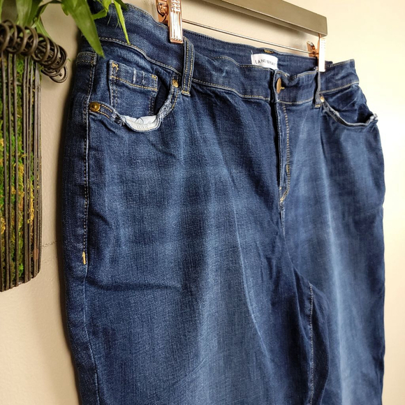 Lane Bryant 18 Mid Rise Boyfriend Flex Magic Waistband Dark Wash Jeans - Picture 7 of 14